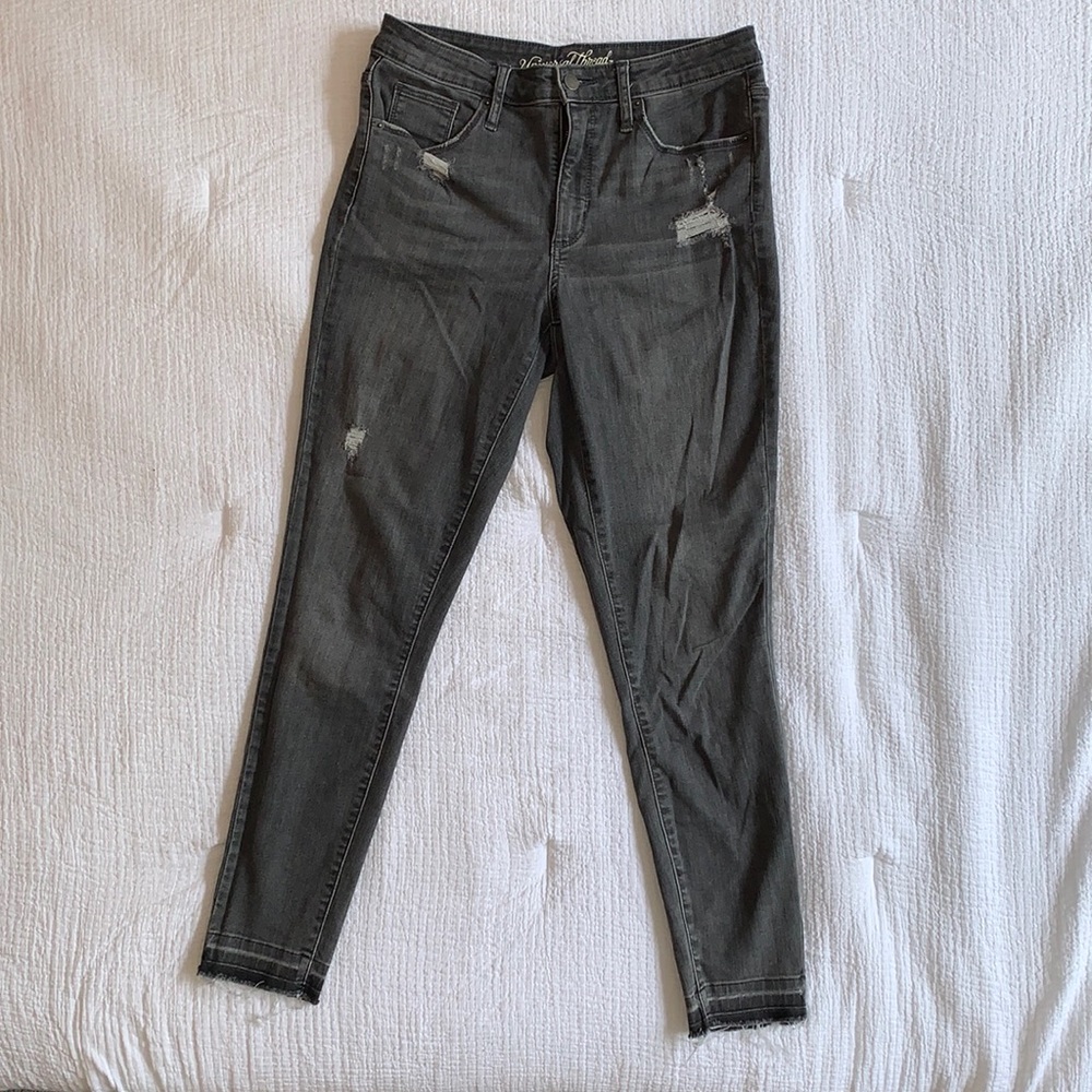 Gray Distressed Denim